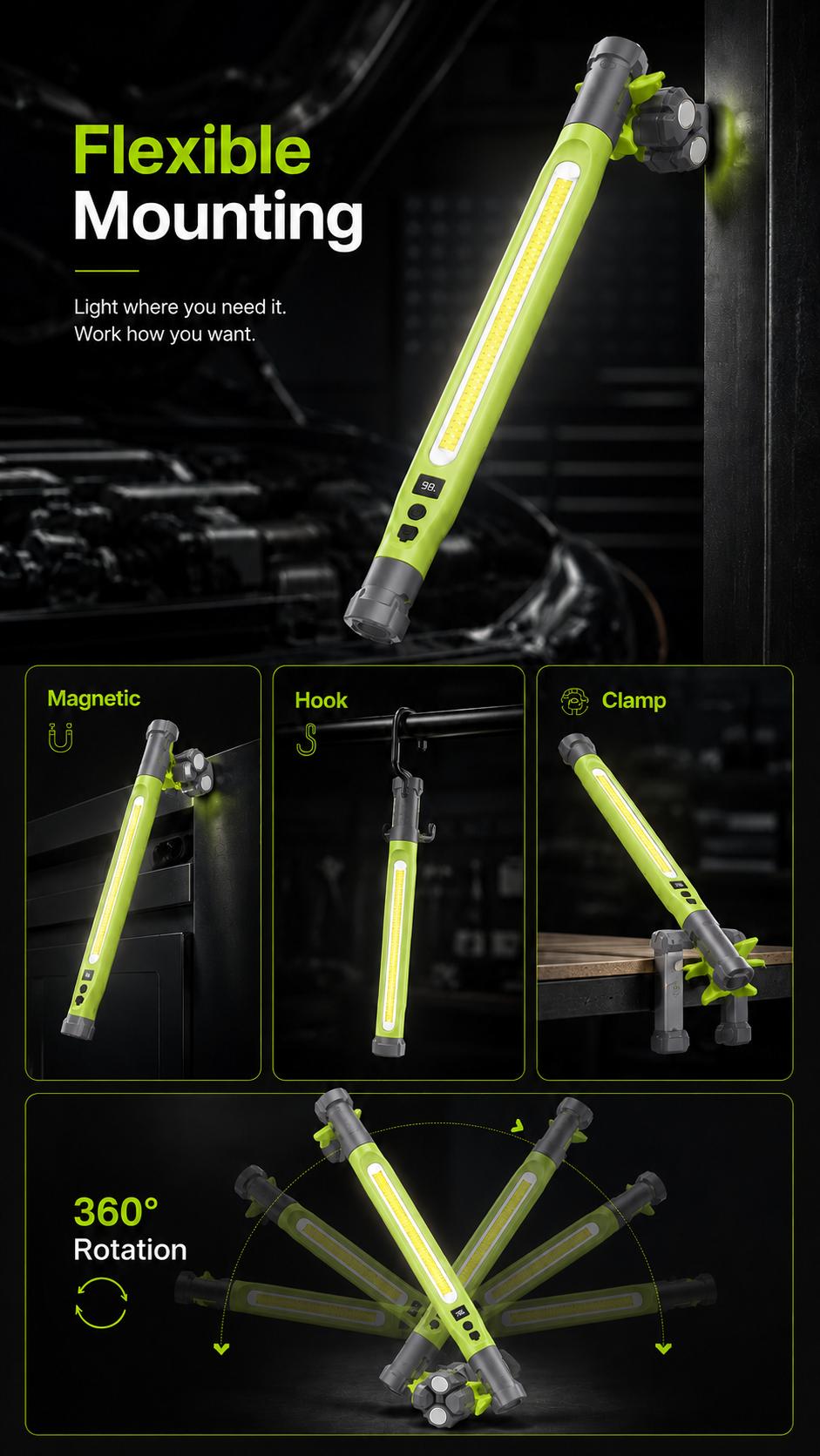 Lumbynex™ Magnetic Work Light