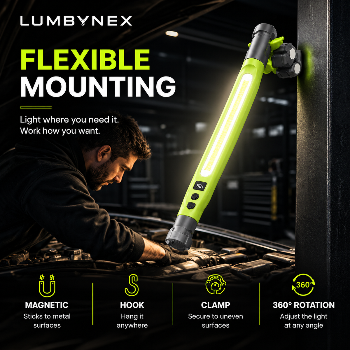 Lumbynex™ Magnetic Work Light